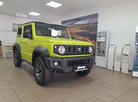 Suzuki Jimny комплектація GLХ, бензиновий 1.5 л (102 к.с), EURO6, ALL GRIP PRO (4WD повний привід), 4АТ (автоматична трансмісія), колір DG5 жовтий+чорна криша