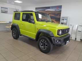 Suzuki Jimny комплектація GLХ, бензиновий 1.5 л (102 к.с), EURO6, ALL GRIP PRO (4WD повний привід), 4АТ (автоматична трансмісія), колір DG5 жовтий+чорна криша