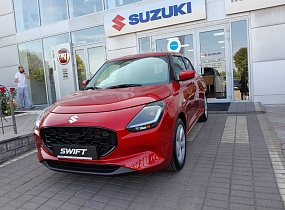 Suzuki Swift комплектація GL+, бензиновий гібрид 1.2л SHVS (12V-ISG, 3Ah), 83 к.с, 2WD (передній привід), CVT (безступенева трансмісія), колір ZWP - Червоний перламутровий металік